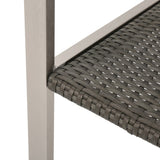 Cape Coral Outdoor Wicker Dining Chairs with Aluminum Frames, 2-Pcs Set, Grey 60449.00