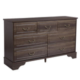 7 Drawer Double Dresser for Bedroom, Wide Storage Cabinet for Living Room Home Entryway,Brown 32734282