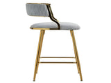 SET OF 2,26'' Counter height bar stools Corduroy kitchen island counter bar stool with back,golden 23451115