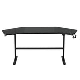 Techni Sport TS911D Gaming Desk with Shelves & Accessory Holder, Black B031P269895