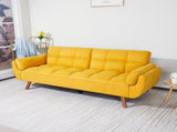 75" Flared Arm Convertible Sleeper Sofa-Yellow 38289341