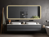 48x32in Frameless bathroom mirror with light, LED backlit mirror, tri-color dimming, anti-fog W2709P268893
