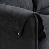 Convertible Combination Sofa Sofa L-Shaped Sofa with Footstools with Storage, Blue Sofa for Living W2012P253356