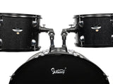 Full Size Adult Drum Set 5-Piece Black with Bass two Tom Snare 93977028