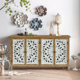 Accent Cabinet with 4 Doors, Farmhouse Sideboard Buffet Cabinet with, Modern Credenza W2295P246504