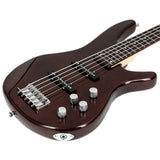 ZUN GIB Electric 5 String Bass Guitar Full Size Bag Strap Pick Connector 87926291