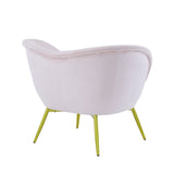 Modern Accent Chair for Living Room, Lounge Chair for Bedroom with Gold Metal Legs, Vanity Chair for N765P205107P