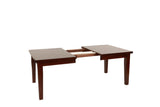 Dining Table Rectangle Table w Leaf 1pc Table Only Rubber wood Antique Walnut Wood Finish B011P207136
