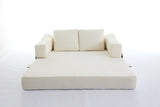 ZUN Modern Minimalist Sofa, Fold-Out Sofa Bed, Convertible Chair Floor Couch & Sleeping Mattress for W1829P186198