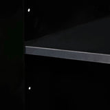 TREXM Modern sideboard with Four Doors, Metal handles & Legs and Adjustable Shelves Kitchen Cabinet WF295368AAB