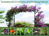 Garden Arch Trellis - PE-Coated Metal, 67"x15.5"x83" Plant Support for Climbing Vines 81969582