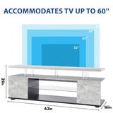 TV Stand for 70 Inch TV LED Gaming Entertainment Center Media Storage Console Table with Large Side W2178P149212
