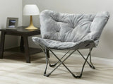 Faux Fur Butterfly Chair for Kids and Teens, Gray 98082576