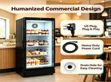 5.7 Cu.Ft Commercial Beverage Cooler, Double Tempered Glass Door Drink Refrigerator with Lock, 3 W5993P524899