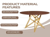 37Inch Round Dining Table, Small Round Kitchen Table With Golden Metal Legs, Suitable For 2 To 4 W3357P395498