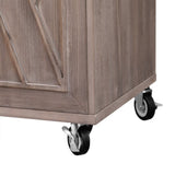 K&K 51.2"W Geometric Twill Stripe Textured Design Kitchen with Drop Leaf, Farmhouse Kitchen N707P221444Z