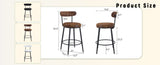 Fashionable and Comfortable - Two Sets Of Rrgonomic High Leg Bar Chairs, With Brown Technology W1151P279691