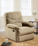 ZUN Beige Recliner with Pillow Top Armrest B062P215431