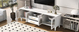 ZUN U-Can 68.9'' Retro TV Stand for TVs up to 75 Inches, Entertainment Center Media Console with Fluted N724P198469K