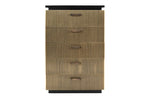 ZUN Modern Style 5-Drawer Chest Made With Mango Wood and Finished with Brass Metal B009128311