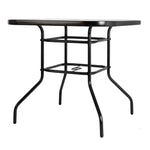 ZUN Outdoor Dining Table Square Toughened Glass Table Yard Garden Glass Table 42490805