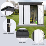 ZUN Outdoor storage sheds 4FTx6FT Pent roof White+Black W1350127885