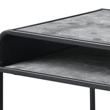 Concrete Grey and Black 1-shelf Coffee Table B062P185664