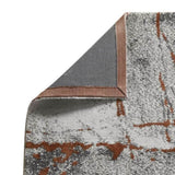 Quarry 5x6.5' Abstract Area Rug, Gray & Orange Polypropylene B2719P245965