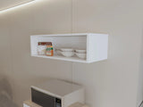 Black Rock Wall Cabinet with Open Storage B062P252212
