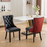 A&A Furniture, Nikki Collection Modern, High-end Tufted Solid Wood Contemporary PU and Velvet W1143P151482