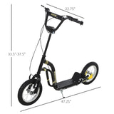 12-inch children's scooter with adjustable height. - Black 09725777