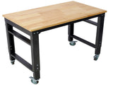 Workbench - 35" Wide Rolling Workbenches for Garage - Adjustable Height, Workshop Tool Bench, Metal W465P190957