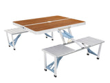 136*85.5*67cm 50kg Aluminum Alloy Table And Chair One Piece Camping One Piece Table And Chair Wood 33379826