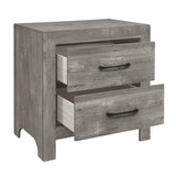 Rustic Style Gray Finish 1pc Nightstand of 2x Drawers Transitional Design Bedroom Furniture B01169123