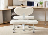 Artificial rabbit hair Meditation Chair Plus, Legged Chair with Wheels, ADHD Chair, Criss 05191660