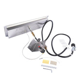 24 x 8-inch Fire Pit Pan Stainless Steel Fire Pit Burner Kit Rectangular Indoor or Outdoor 28311082