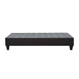 ZUN Dark Grey Upholstered Platform Bed Frame, King B011P199721