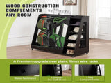 Black Wooden Golf Bag Storage Rack 76862665