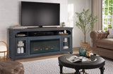 86 in Fireplace TV Stand for TVs up to 95 inches, Corduroy Blue Finish B108P193072