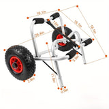 ZUN Foldable Kayak Cart, Kayak Kayak Trolley, Lightweight Kayak Accessories Universal Transport Canoe 11149462