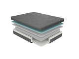 ZUN 8" Full Size Bed Mattress Gel-Infused Memory Foam Hybrid Mattress, Dark Gray, Mattress in a Box, B011P213341