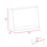 Wall Desk, Desktop Shelf, Mahogany / White B097133197