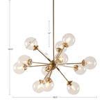 ZUN Paige 12-Light Chandelier with Oversized Globe Bulbs B03596545