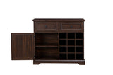 ZUN Farmhouse Liquor Cabinet Bar Cabinet with 2 Drawers, Wine Bar Cabinet with Removable Wine Racks W1758P210363