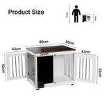 ZUN Doodle dog cage,kennel with 2 doors, dog crate interior furniture, heavy duty wooden dog cage for W1687P179804