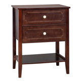 Wood Nightstand End Side Table with 2 Drawer for Living Room, Bedroom 71649672