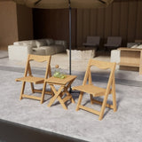 HIPS Material Outdoor Bistro Set Foldable Small Table and Chair Set with 2 Chairs and Rectangular W1209107732