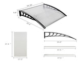 HT-100 x 96cm Household Application Door & Window Rain Cover Eaves Black Holder 85767102