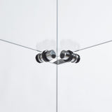 4-Tier Glass Display Cabinet, Double Door Glass Cabinet, Four Partitions, Two Locks, Floor Standing 41812185