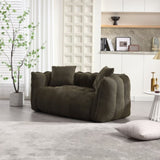 Soft beanbag chair with high resilience foam core for two people. The comfortable square recliner W1996P182162